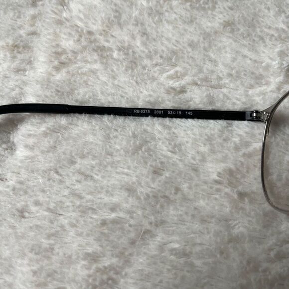 Ray Ban Eyeglasses RB 6375 2861 Black/Silver Round Frame Glasses - Picture 3 of 4